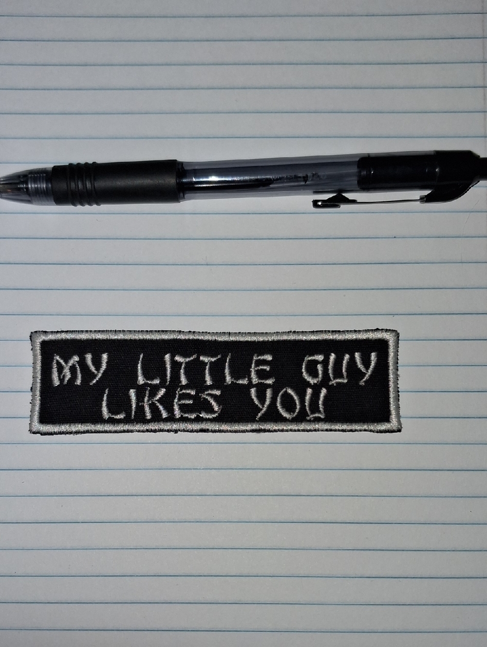 MY LITTLE GUY LIKES YOU Embroided Patch